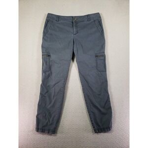 Athleta Jeans Womens 10 Gray Skinny Leg Low Rise Cargo Pockets Casual Wear